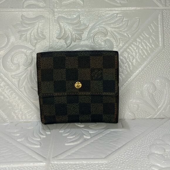 2012 LOUIS VUITTON Damier Ebene Pattern Elise Wallet - Picture 3 of 12